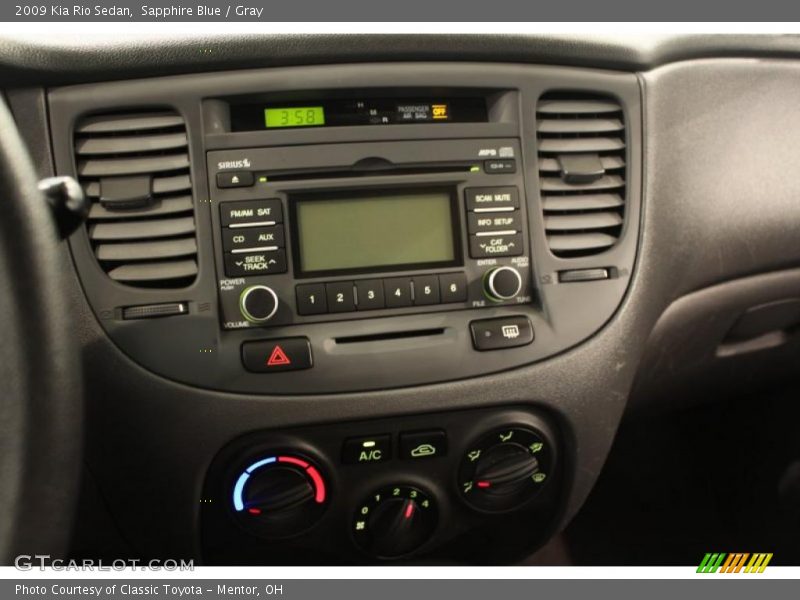 Sapphire Blue / Gray 2009 Kia Rio Sedan