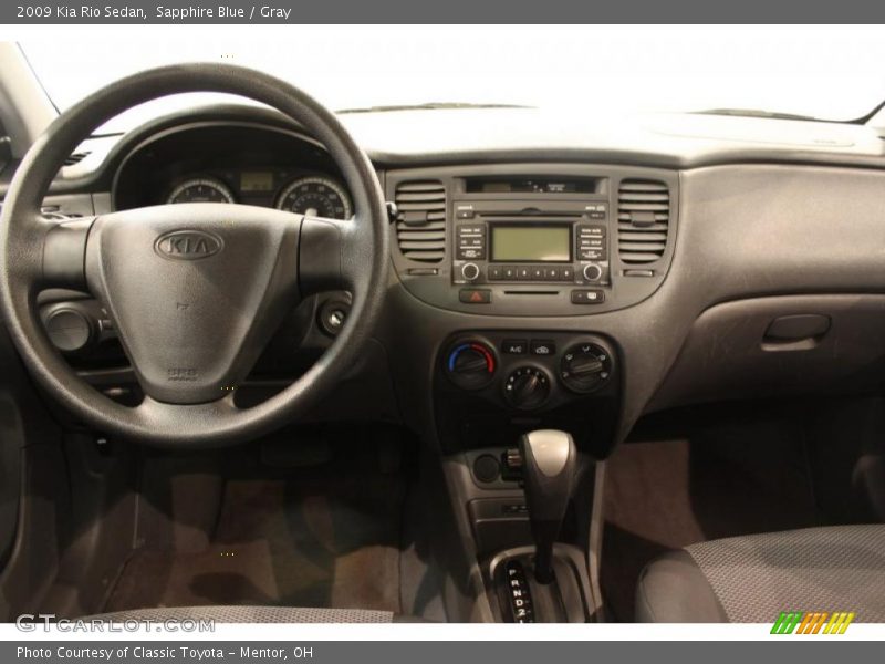 Sapphire Blue / Gray 2009 Kia Rio Sedan
