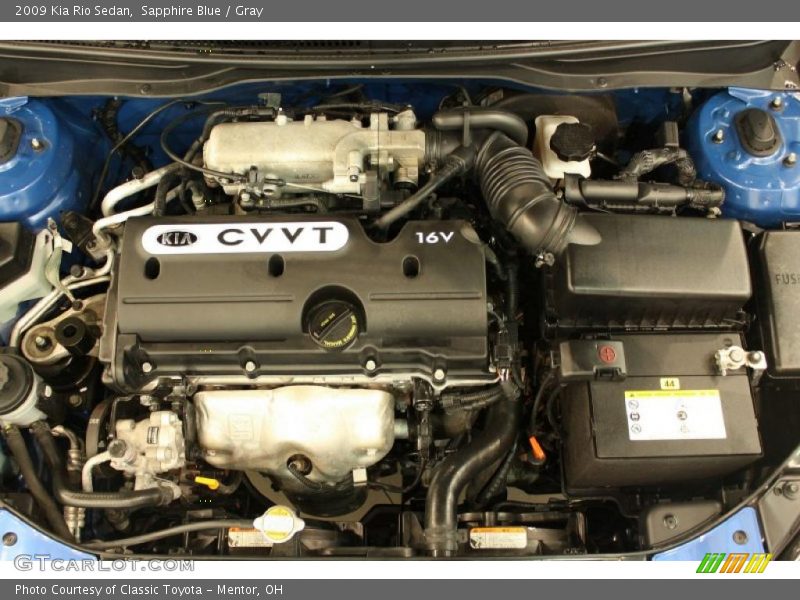 Sapphire Blue / Gray 2009 Kia Rio Sedan