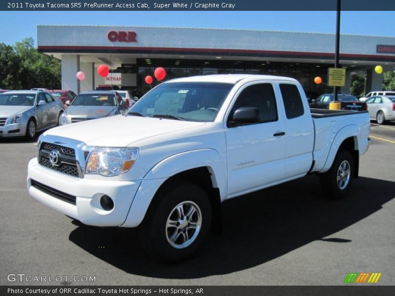 Super White / Graphite Gray 2011 Toyota Tacoma SR5 PreRunner Access Cab