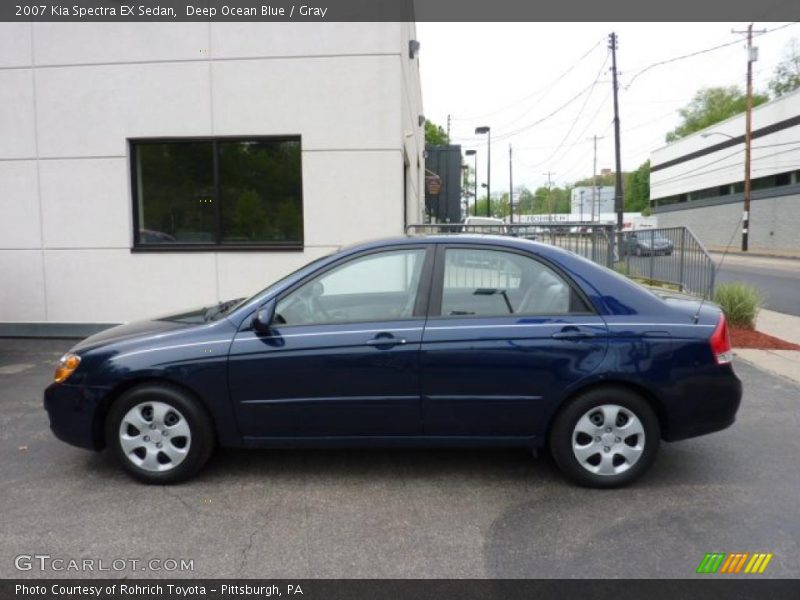 Deep Ocean Blue / Gray 2007 Kia Spectra EX Sedan