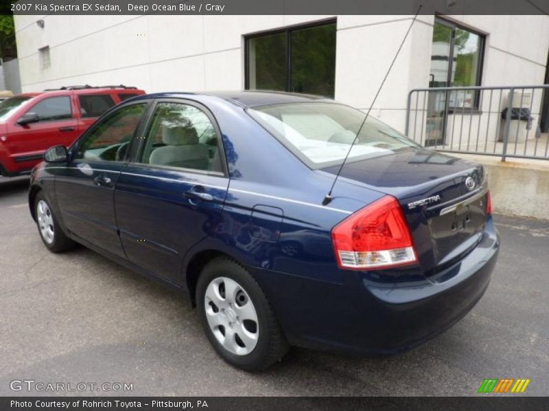 Deep Ocean Blue / Gray 2007 Kia Spectra EX Sedan