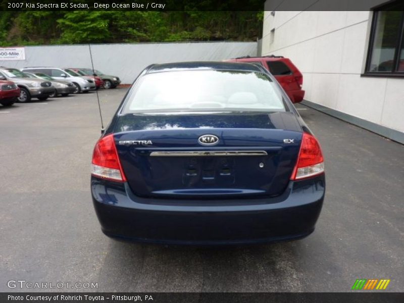 Deep Ocean Blue / Gray 2007 Kia Spectra EX Sedan