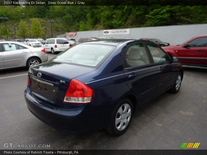 Deep Ocean Blue / Gray 2007 Kia Spectra EX Sedan