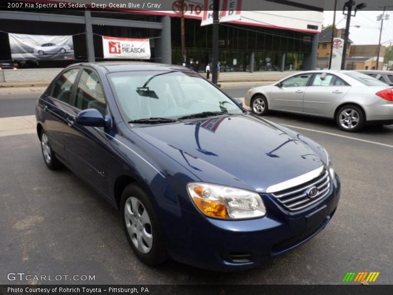 Deep Ocean Blue / Gray 2007 Kia Spectra EX Sedan