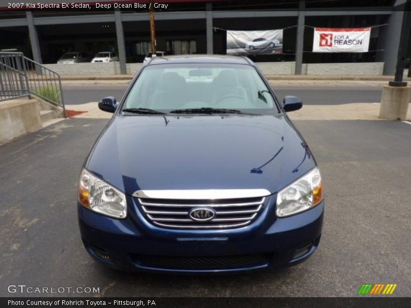Deep Ocean Blue / Gray 2007 Kia Spectra EX Sedan