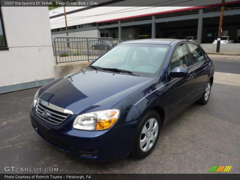 Deep Ocean Blue / Gray 2007 Kia Spectra EX Sedan