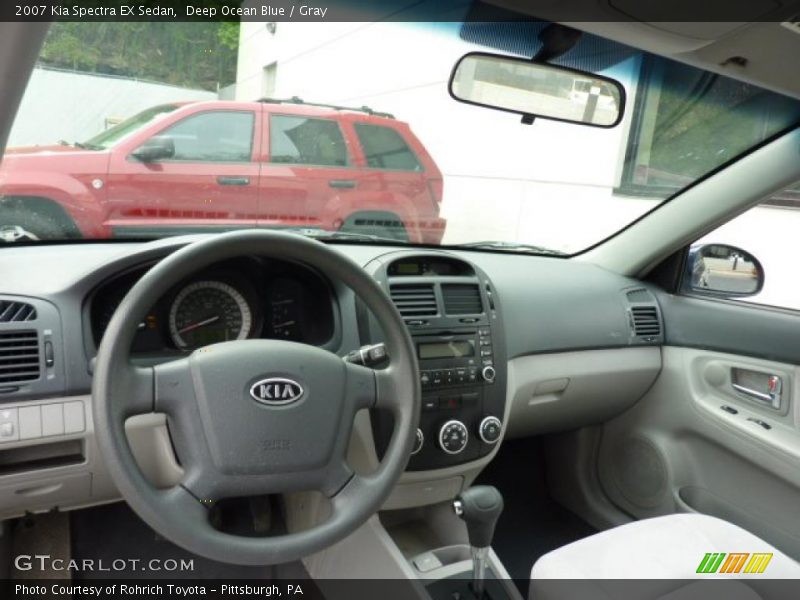 Deep Ocean Blue / Gray 2007 Kia Spectra EX Sedan