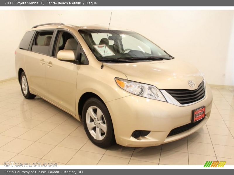 Sandy Beach Metallic / Bisque 2011 Toyota Sienna LE