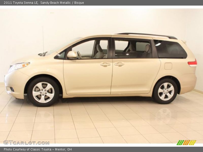 Sandy Beach Metallic / Bisque 2011 Toyota Sienna LE