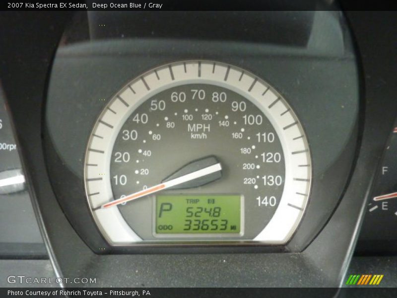 Deep Ocean Blue / Gray 2007 Kia Spectra EX Sedan