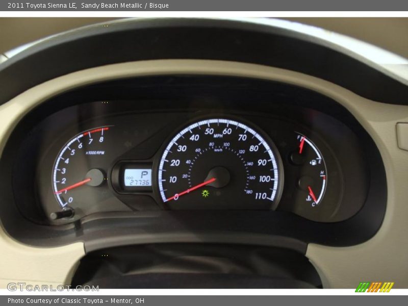 Sandy Beach Metallic / Bisque 2011 Toyota Sienna LE