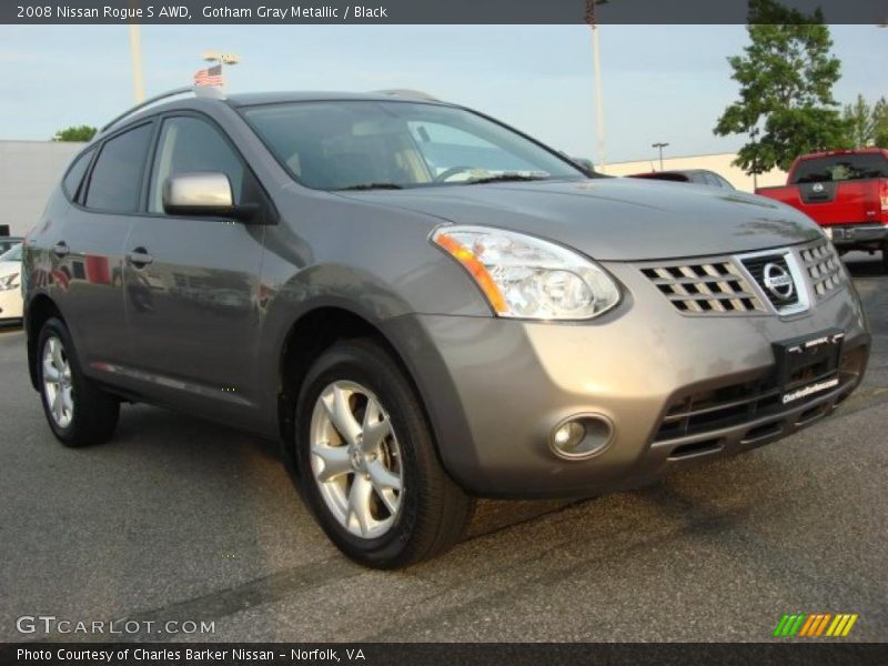 Gotham Gray Metallic / Black 2008 Nissan Rogue S AWD