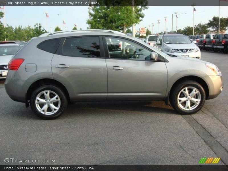 Gotham Gray Metallic / Black 2008 Nissan Rogue S AWD
