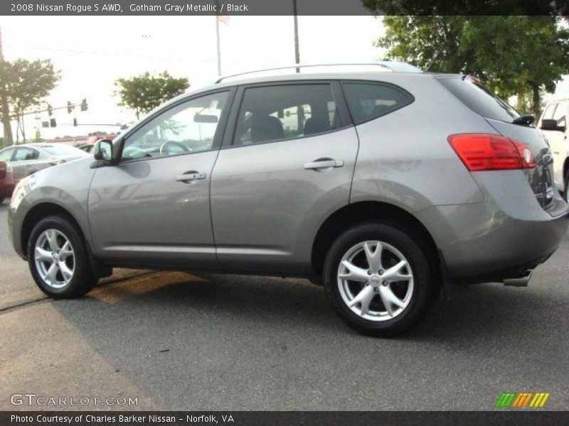 Gotham Gray Metallic / Black 2008 Nissan Rogue S AWD