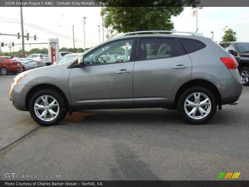 Gotham Gray Metallic / Black 2008 Nissan Rogue S AWD