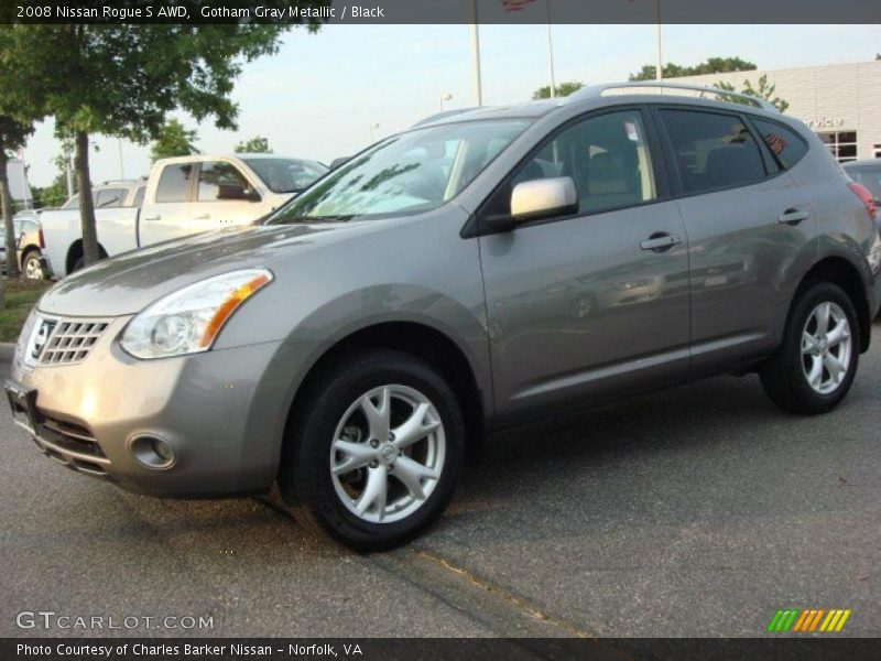 Gotham Gray Metallic / Black 2008 Nissan Rogue S AWD