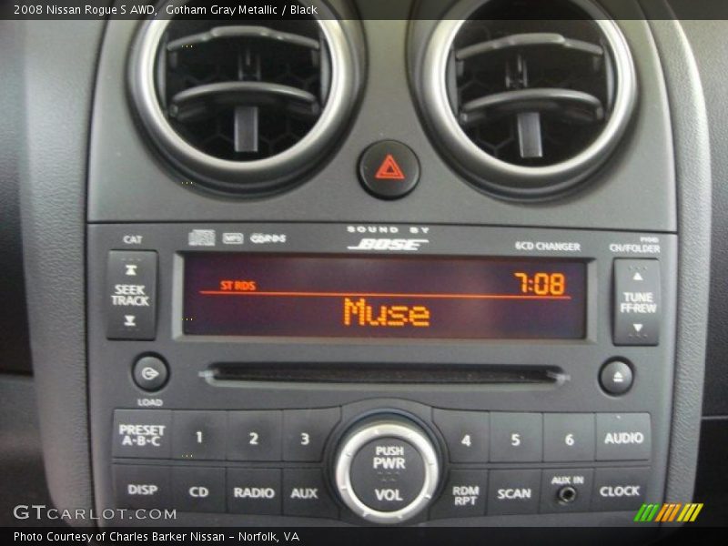 Gotham Gray Metallic / Black 2008 Nissan Rogue S AWD