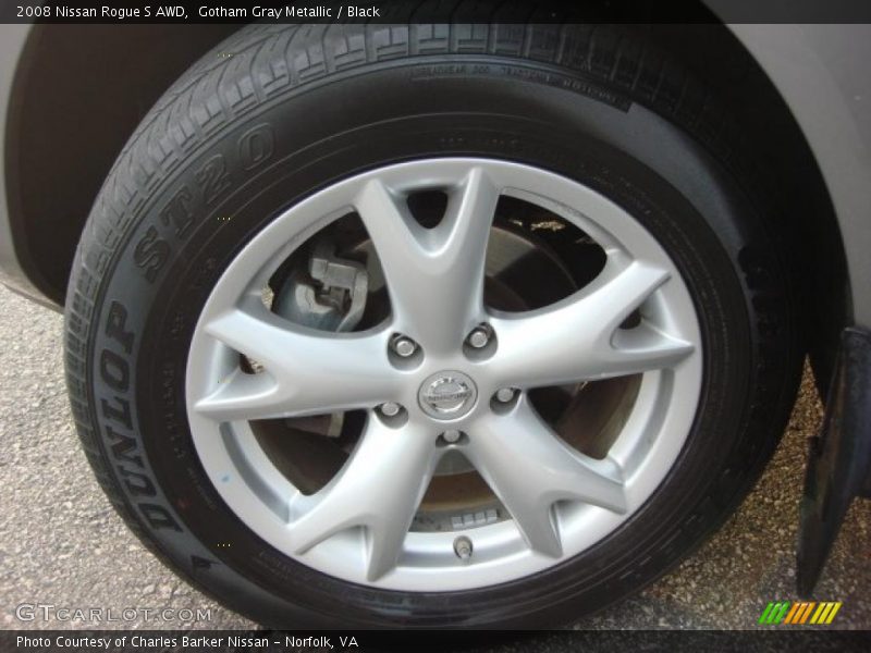Gotham Gray Metallic / Black 2008 Nissan Rogue S AWD