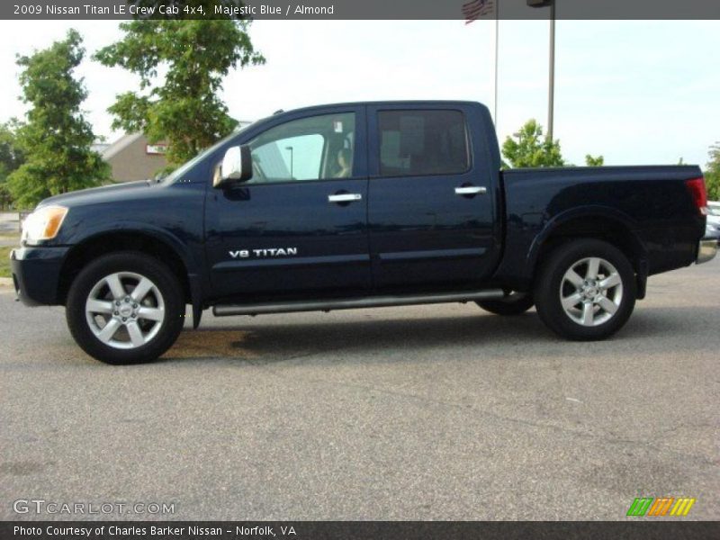 Majestic Blue / Almond 2009 Nissan Titan LE Crew Cab 4x4