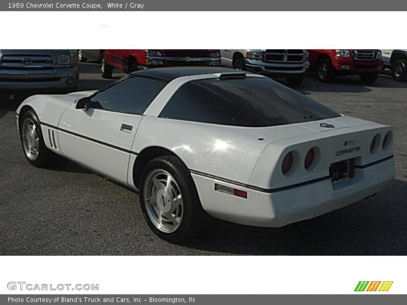 White / Gray 1989 Chevrolet Corvette Coupe