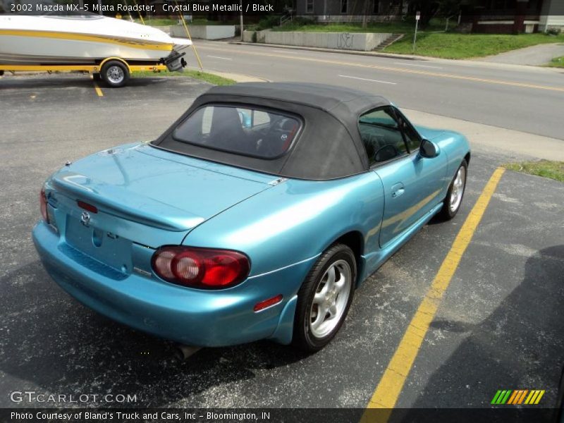 Crystal Blue Metallic / Black 2002 Mazda MX-5 Miata Roadster