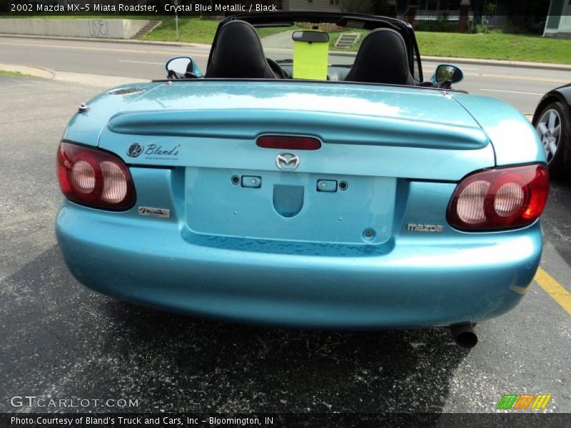 Crystal Blue Metallic / Black 2002 Mazda MX-5 Miata Roadster