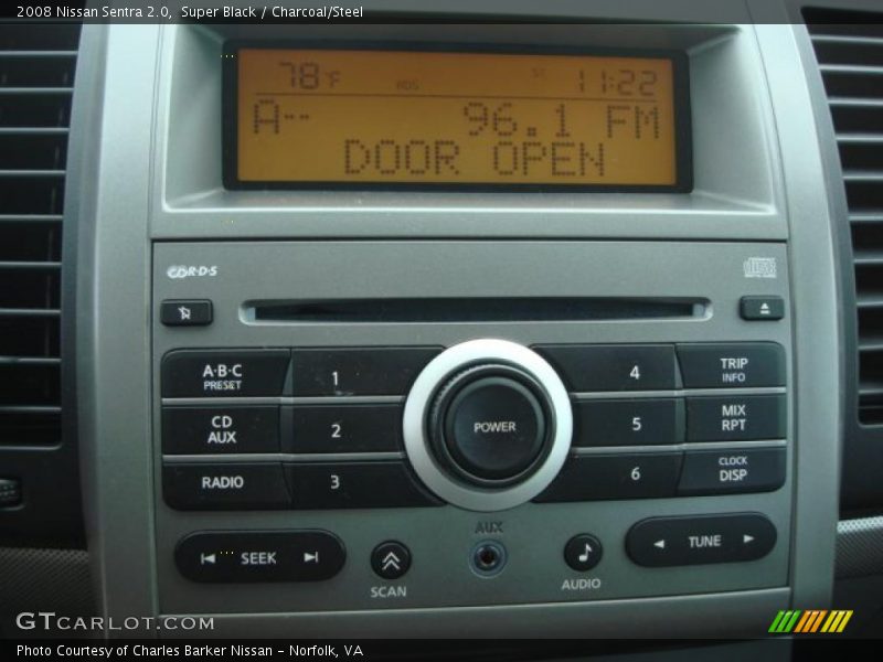 Super Black / Charcoal/Steel 2008 Nissan Sentra 2.0