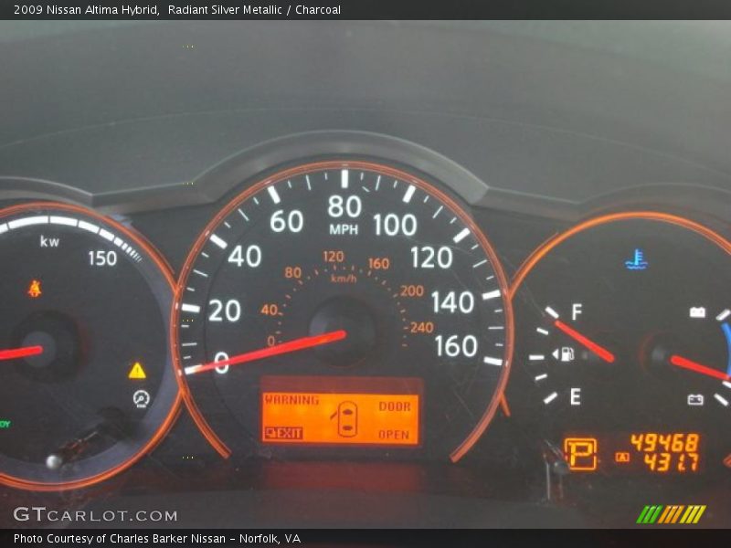 Radiant Silver Metallic / Charcoal 2009 Nissan Altima Hybrid