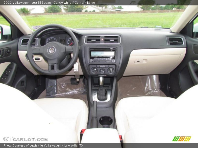 Candy White / Cornsilk Beige 2011 Volkswagen Jetta SE Sedan