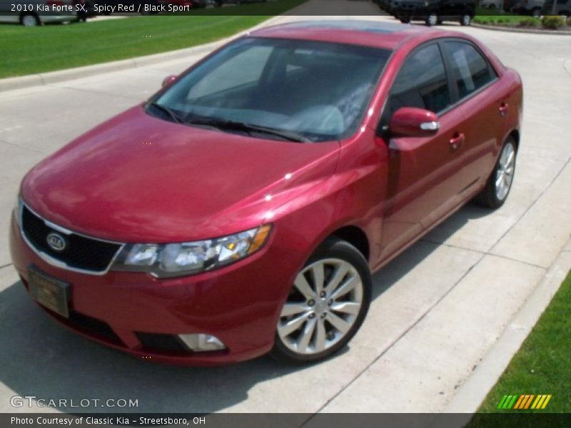 Spicy Red / Black Sport 2010 Kia Forte SX