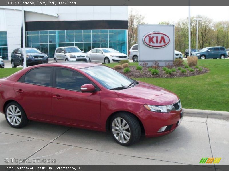 Spicy Red / Black Sport 2010 Kia Forte SX