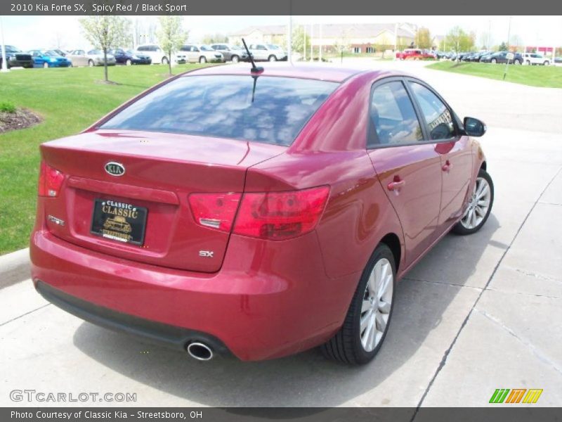 Spicy Red / Black Sport 2010 Kia Forte SX