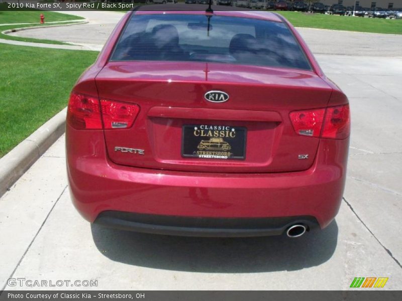 Spicy Red / Black Sport 2010 Kia Forte SX