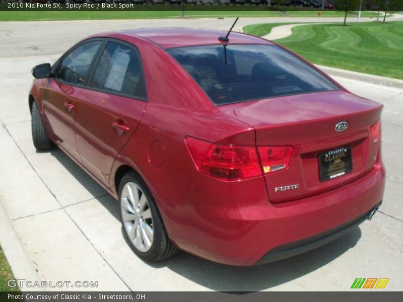 Spicy Red / Black Sport 2010 Kia Forte SX