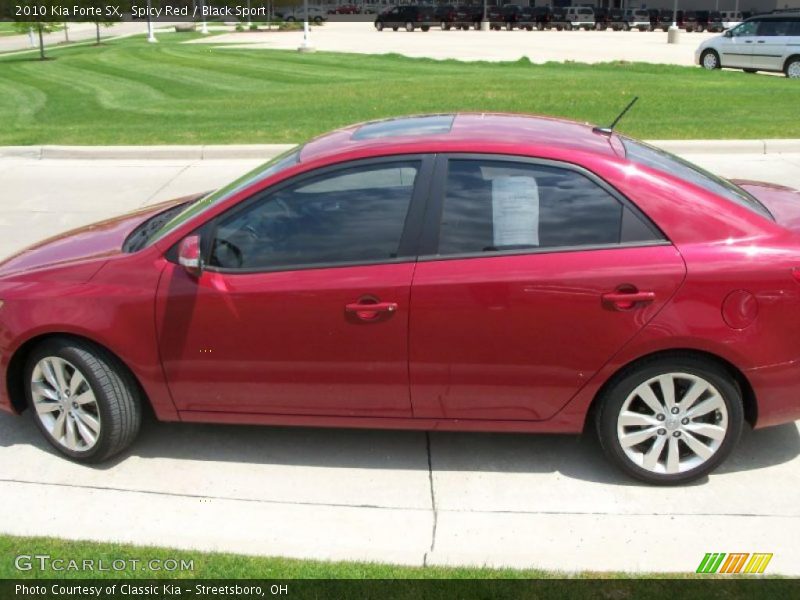 Spicy Red / Black Sport 2010 Kia Forte SX