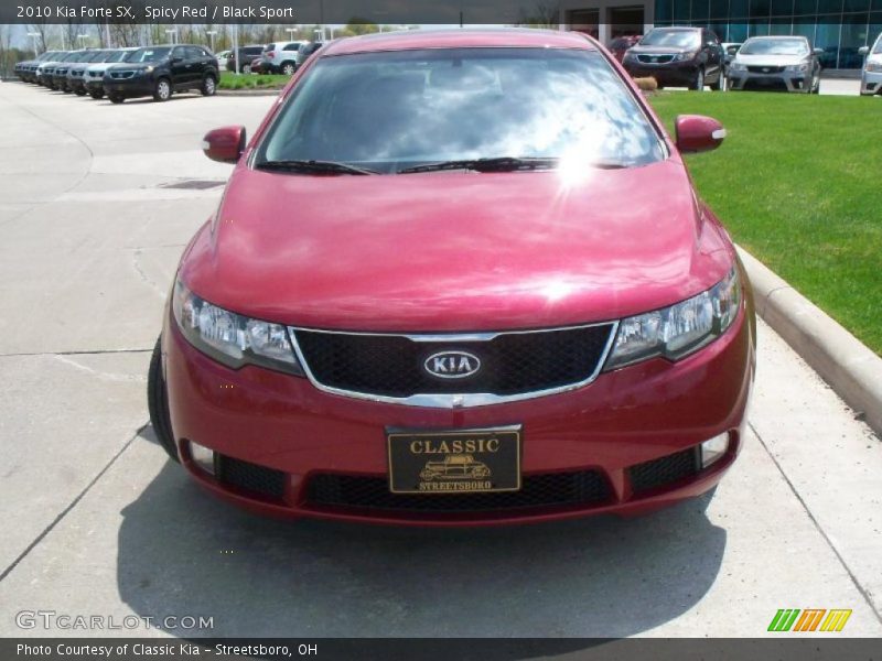 Spicy Red / Black Sport 2010 Kia Forte SX