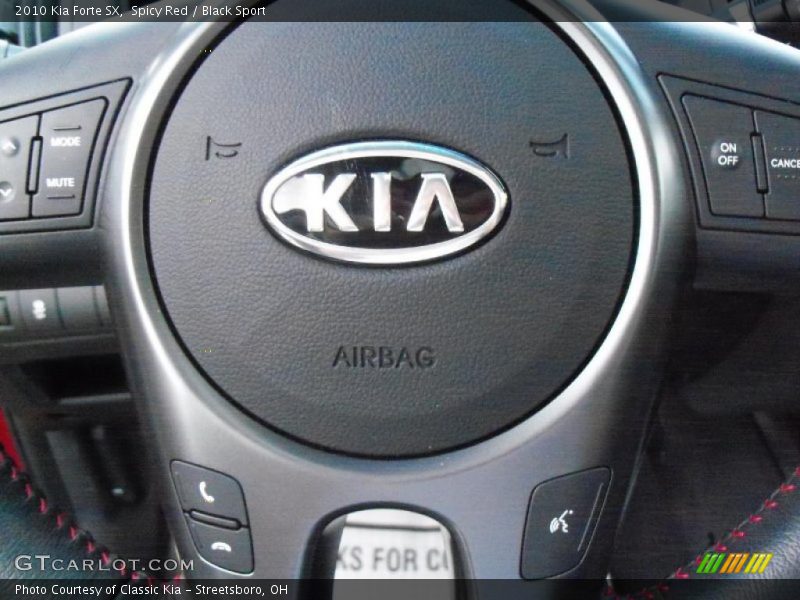 Spicy Red / Black Sport 2010 Kia Forte SX