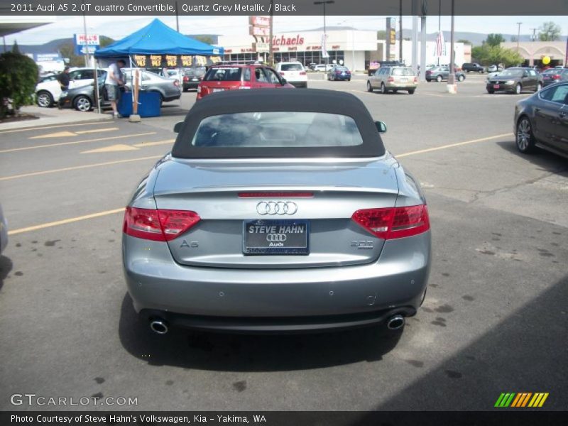 Quartz Grey Metallic / Black 2011 Audi A5 2.0T quattro Convertible