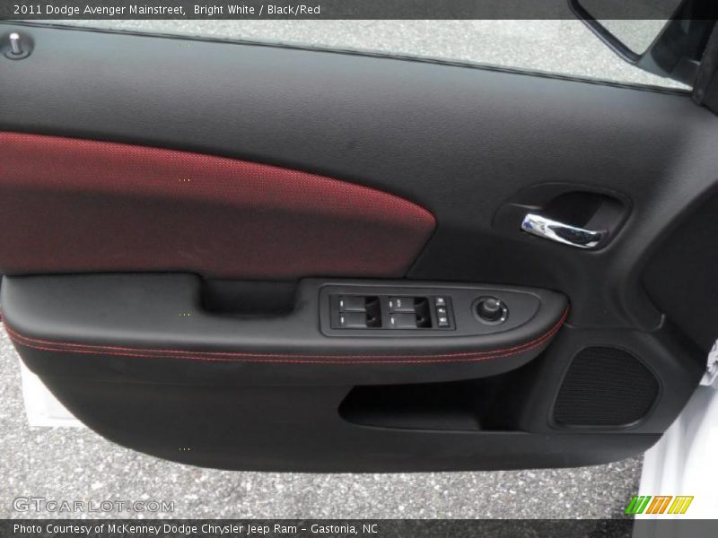 Bright White / Black/Red 2011 Dodge Avenger Mainstreet