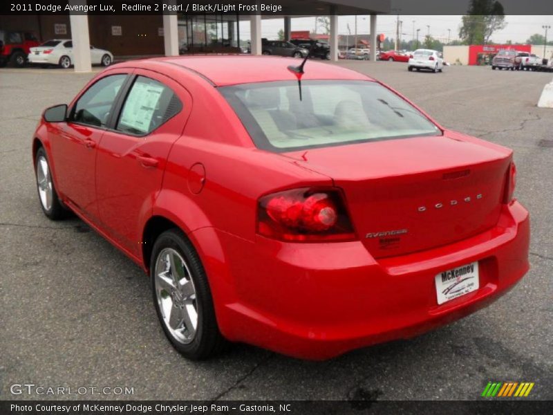 Redline 2 Pearl / Black/Light Frost Beige 2011 Dodge Avenger Lux