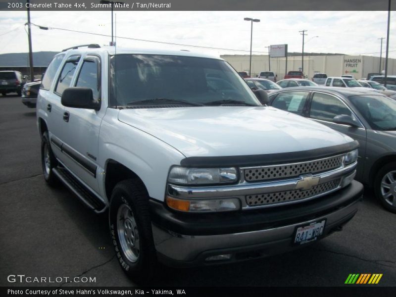 Summit White / Tan/Neutral 2003 Chevrolet Tahoe 4x4