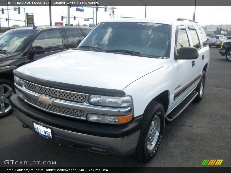 Summit White / Tan/Neutral 2003 Chevrolet Tahoe 4x4