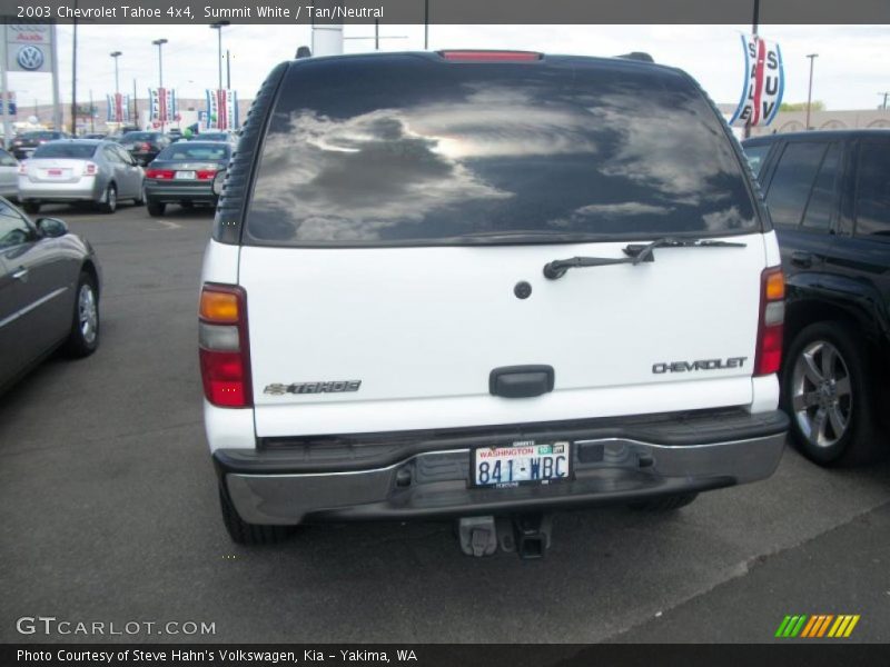 Summit White / Tan/Neutral 2003 Chevrolet Tahoe 4x4