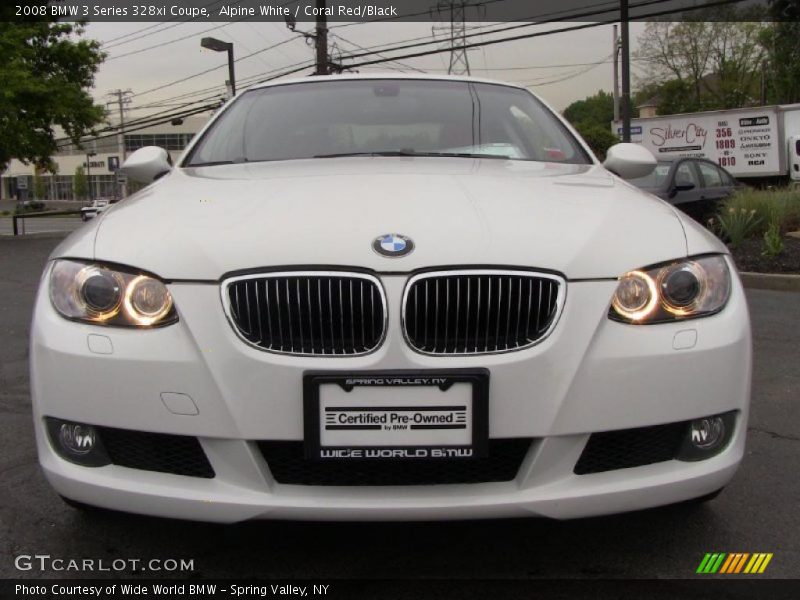 Alpine White / Coral Red/Black 2008 BMW 3 Series 328xi Coupe