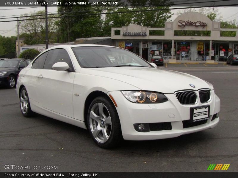 Alpine White / Coral Red/Black 2008 BMW 3 Series 328xi Coupe