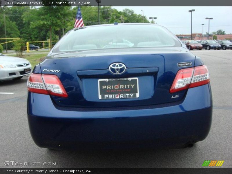 Blue Ribbon Metallic / Ash 2011 Toyota Camry LE