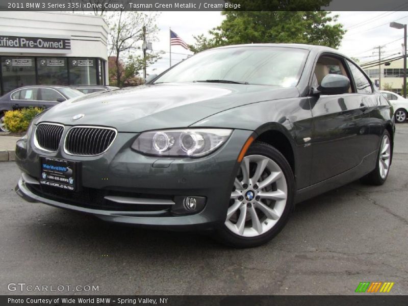 Tasman Green Metallic / Cream Beige 2011 BMW 3 Series 335i xDrive Coupe