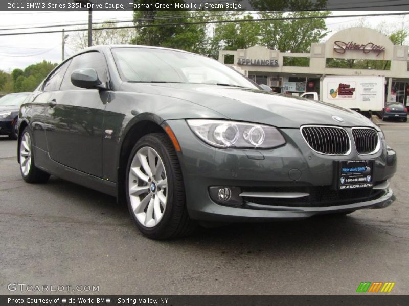 Tasman Green Metallic / Cream Beige 2011 BMW 3 Series 335i xDrive Coupe