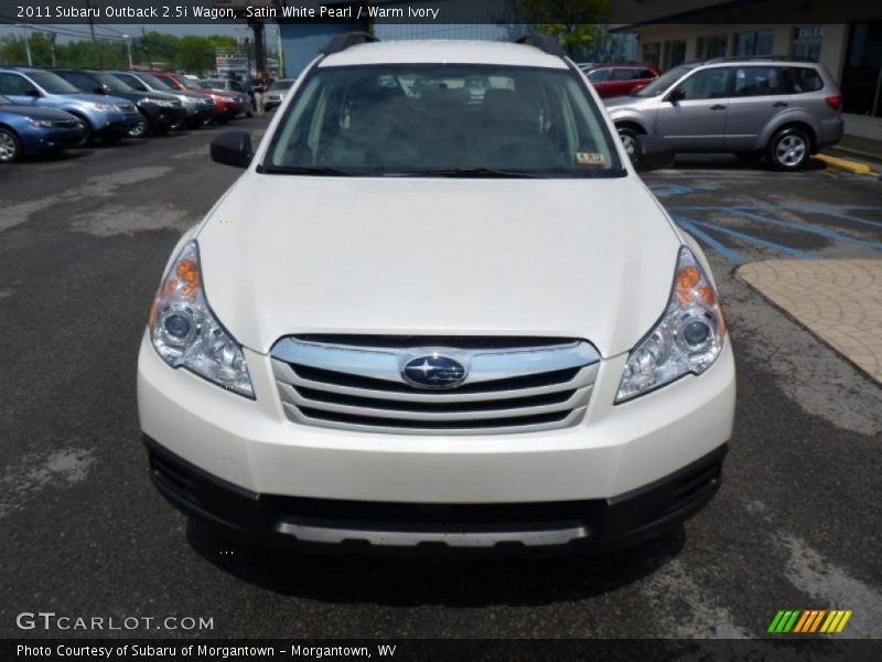 Satin White Pearl / Warm Ivory 2011 Subaru Outback 2.5i Wagon